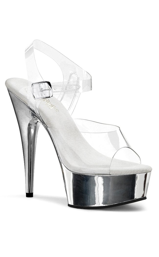 Chrome shop platform heels