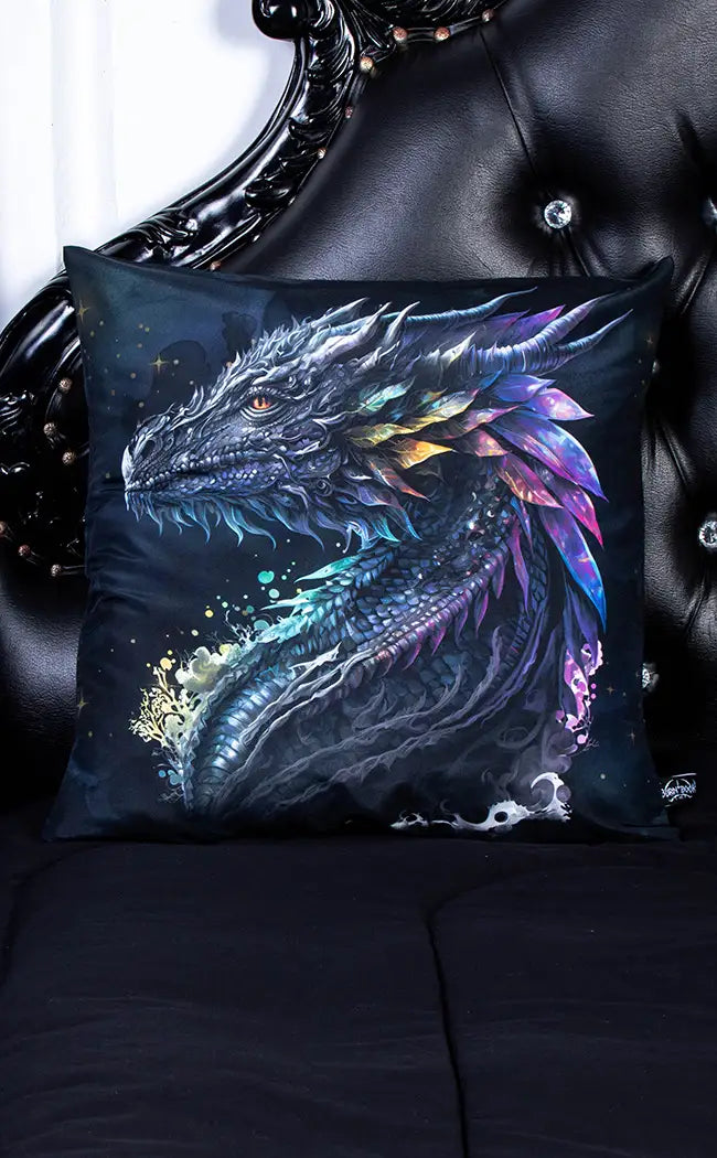 Pastel Goth Throw Pillow, Decorative Accent Pillow, Square Cushion Cover,  Music Room Decor, Music Art, Alternative Home - Treble Clef, Gothic Dragon