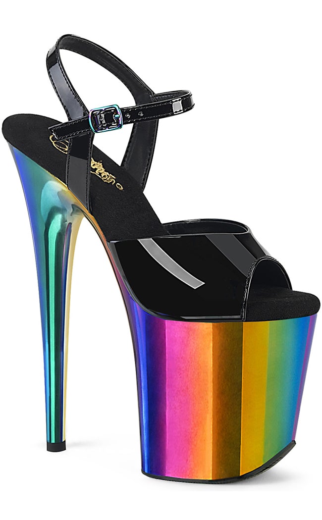 Rainbow platform heels online