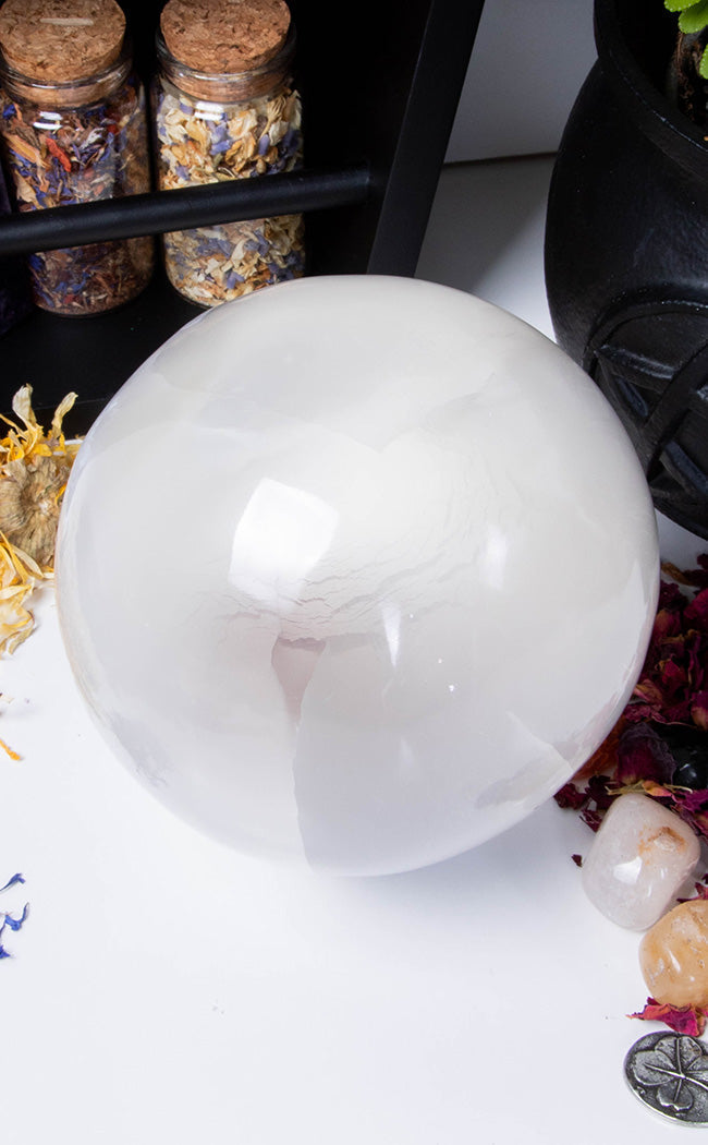 Beautiful Large buy Selenite Sphere