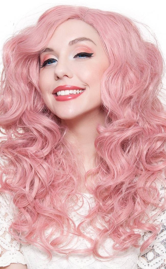 Lace front wig pink hotsell