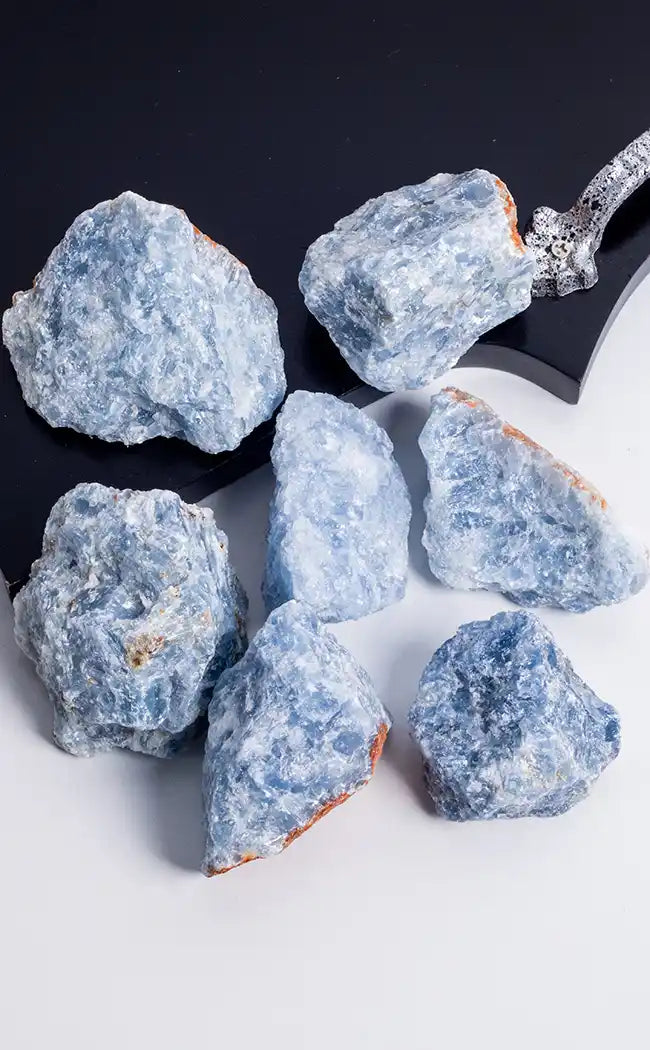 Blue Calcite Mineral - Mini Me Geology