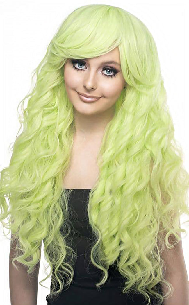 Green drag outlet wig