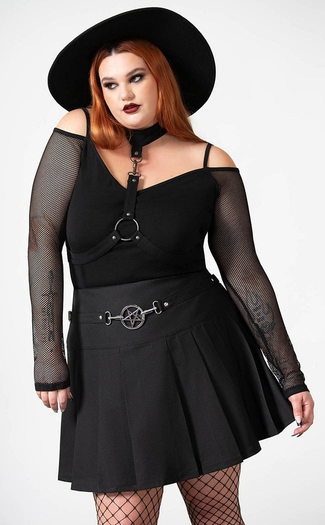 Scary Pleated Skirt Killstar Australia Gothic Winter Clothing