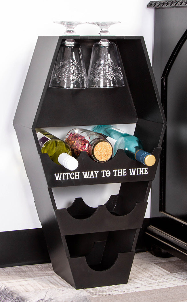 Coffin best sale wine rack