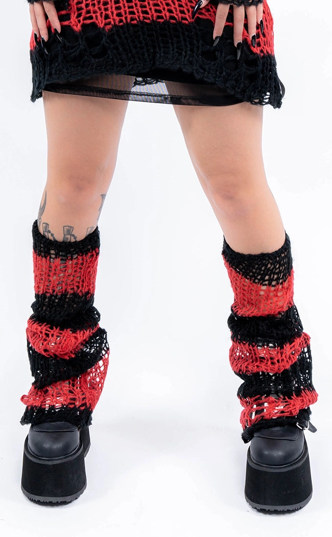Black Swan Knit Leg Warmers  Alternative Goth Accessories Australia