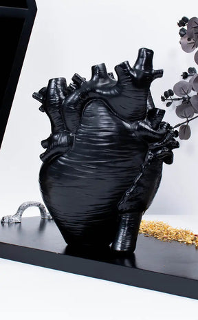 Anatomical Heart Vase | Black XL-The Haunted Mansion-Tragic Beautiful