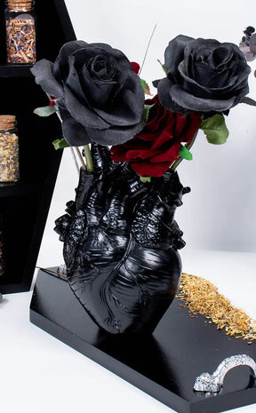 Anatomical Heart Vase | Black XL-The Haunted Mansion-Tragic Beautiful