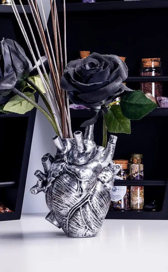 Anatomical Heart Vase | Silver-The Haunted Mansion-Tragic Beautiful