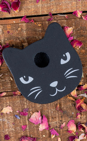 Black Cat Chime Candle Holder-Candle Accessories-Tragic Beautiful