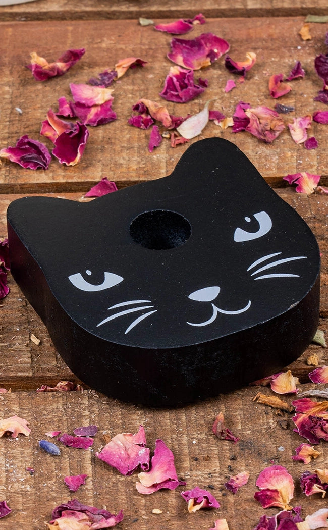 Black Cat Chime Candle Holder-Candle Accessories-Tragic Beautiful