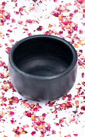 Black Ceramic Scrying / Cleansing Bowl-Witchcraft Supplies-Tragic Beautiful