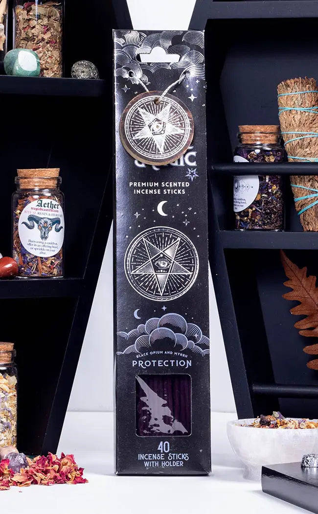 Black Magic Incense Sticks With Holder-Incense-Tragic Beautiful