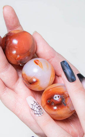 Carnelian Sphere-Crystals-Tragic Beautiful