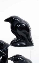 Carved Obsidian Mini Crystal Crow-Crystals-Tragic Beautiful