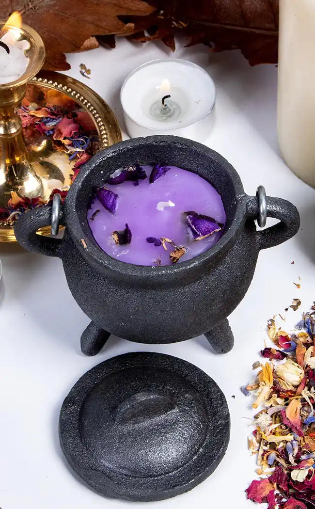 Cauldron Smoke Cleansing Candle | Lavender-Candles-Tragic Beautiful