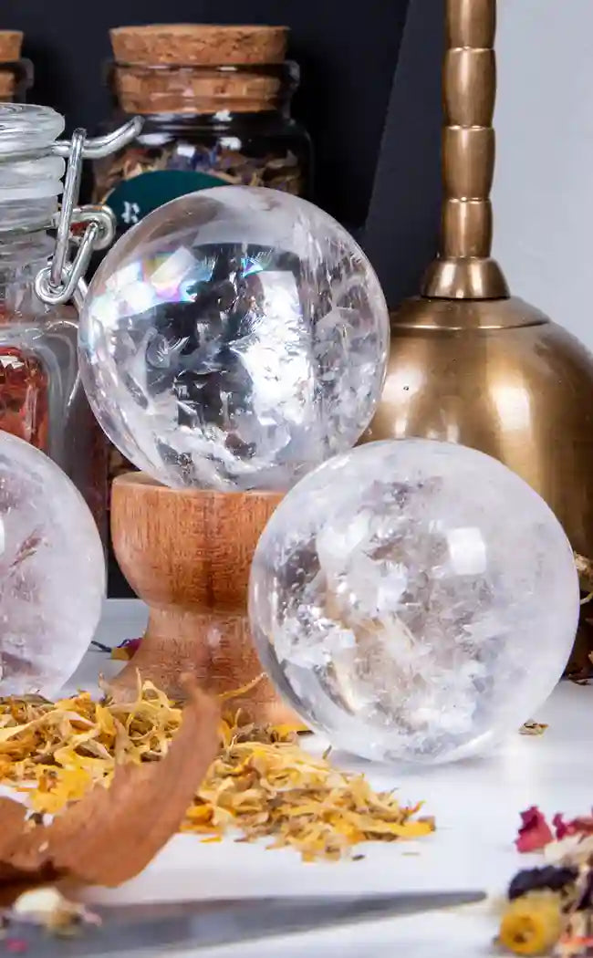 Clear Quartz Crystal Ball Spheres | Small-Crystals-Tragic Beautiful