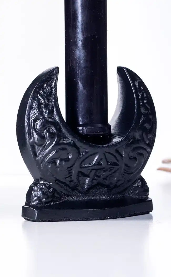 Crescent Moon Candle Holder | Black-Candles-Tragic Beautiful