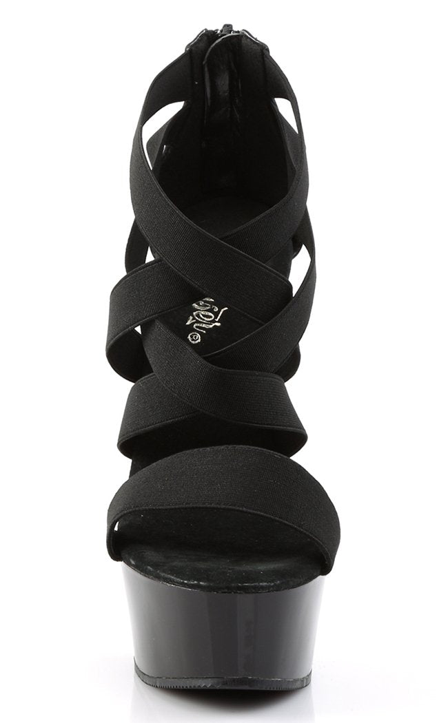 Buy Yours Curve Black Wide-Fit Strappy Platform Heels from the Next UK  online shop