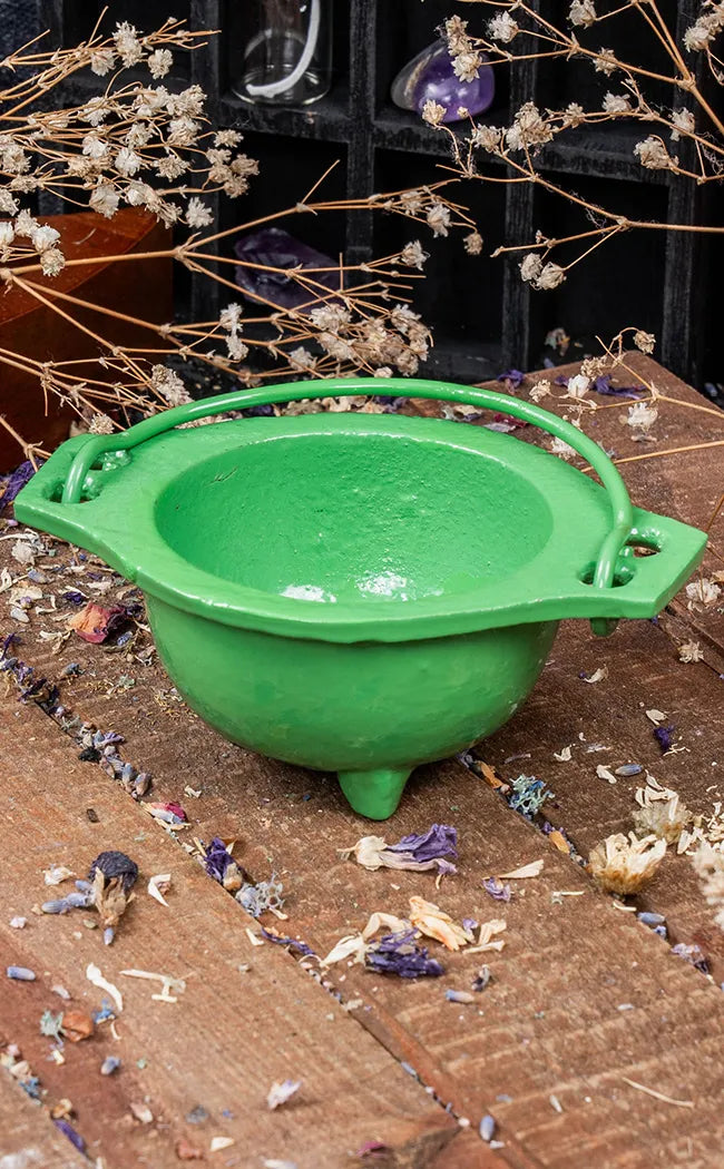 Green Cast Iron Cauldron