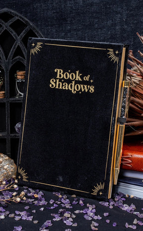 Book Of Shadows Journal With Obsidian Crystal Pen