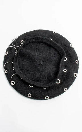 Distressed Beret-Cold Black Heart-Tragic Beautiful