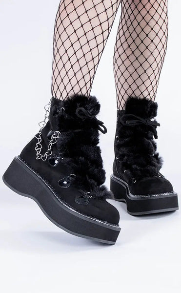 Emily black suede deals ankle boots