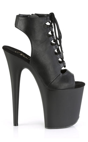 FLAMINGO-800-20 Black Matte Peep Toe Heels-Pleaser-Tragic Beautiful