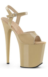 FLAMINGO-809 Cream Patent Heels-Pleaser-Tragic Beautiful