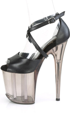 FLAMINGO-840 Black Peeptoe Heels-Pleaser-Tragic Beautiful