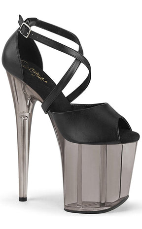 FLAMINGO-840 Black Peeptoe Heels-Pleaser-Tragic Beautiful