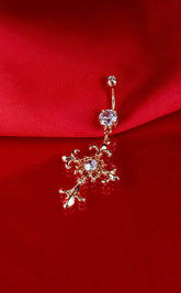 Fleur-de-Lis 14kt Gold Plated Belly Ring-Impaler-Tragic Beautiful