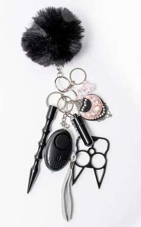 Fluffy Utility Keychain | Black-Drop Dead Gorgeous-Tragic Beautiful