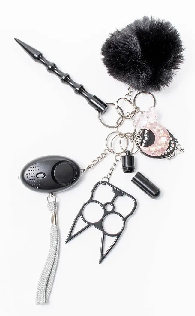 Fluffy Utility Keychain | Black-Drop Dead Gorgeous-Tragic Beautiful