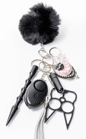 Fluffy Utility Keychain | Black-Drop Dead Gorgeous-Tragic Beautiful