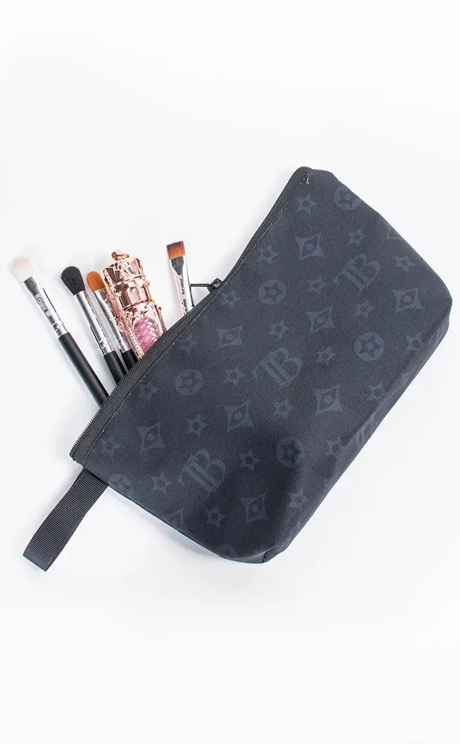 Goth Glam Pencil, Wallet, Make-up, Purse Organizer Bag With a