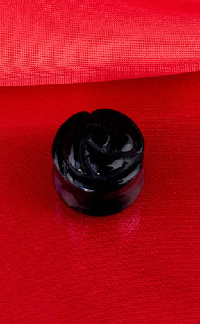 In Bloom Rose Plugs | Black Agate-Impaler-Tragic Beautiful