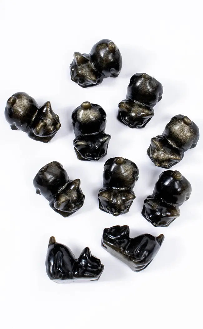 Mini Gold Sheen Obsidian Cats-Crystals-Tragic Beautiful