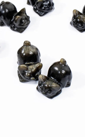 Mini Gold Sheen Obsidian Cats-Crystals-Tragic Beautiful