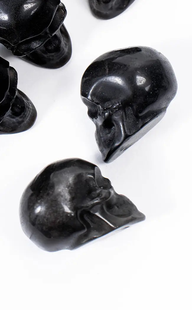 Mini Obsidian Silver Sheen Skulls-Crystals-Tragic Beautiful