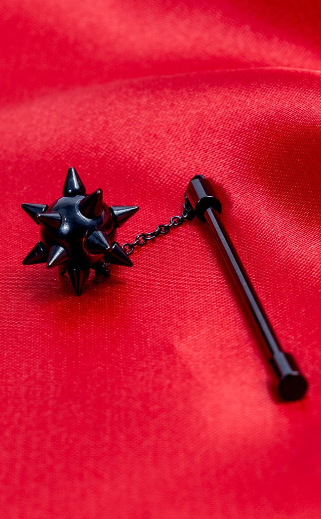 Morningstar Industrial Barbell [Black]-Impaler Body Jewellery-Tragic Beautiful