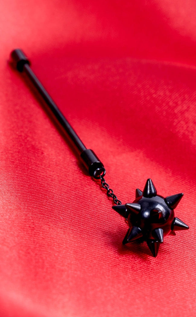 Morningstar Industrial Barbell [Black]-Impaler Body Jewellery-Tragic Beautiful