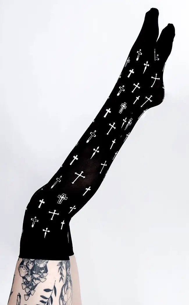 Tattoo Tights, Fox Tights White Closed Toe One Size Full Length Printed  Tights, Pantyhose, Nylons, Tattoo Socks -  Canada