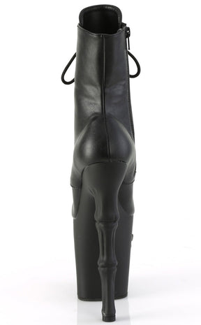 RAPTURE-1020 Black Matte Skull Boots-Pleaser-Tragic Beautiful