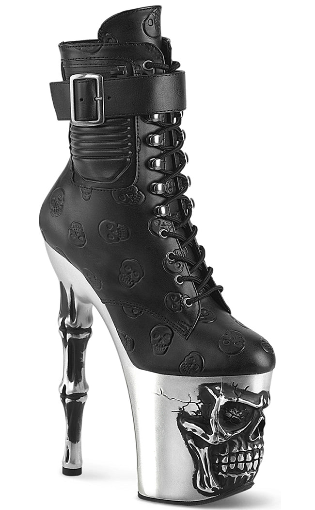 Women Black Platform Chunky Heel High Heels Pu Leather Gothic Over Knee  Boots | eBay