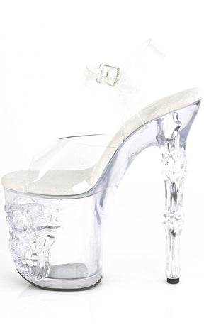 RAPTURE-808 Clear Skull Platform Heels-Pleaser-Tragic Beautiful