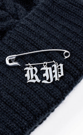 RIP Knitted Beanie-Cold Black Heart-Tragic Beautiful