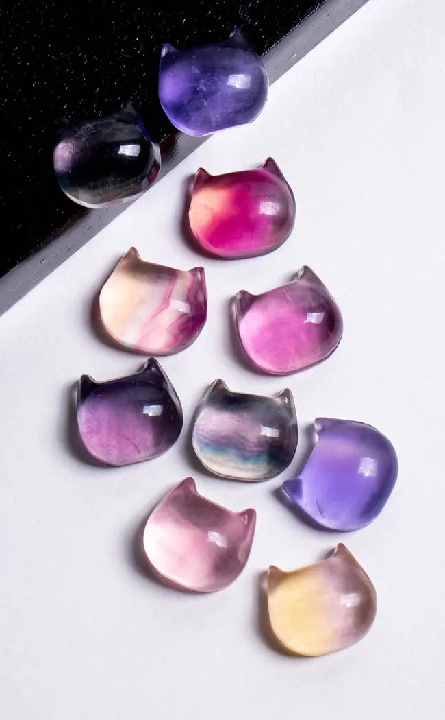 Rainbow Fluorite Mini Cats-Crystals-Tragic Beautiful