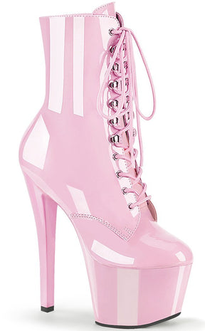 SKY-1020 Baby Pink Ankle Boots-Pleaser-Tragic Beautiful