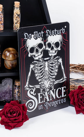 Seance In Progess Tin Sign-The Haunted Mansion-Tragic Beautiful